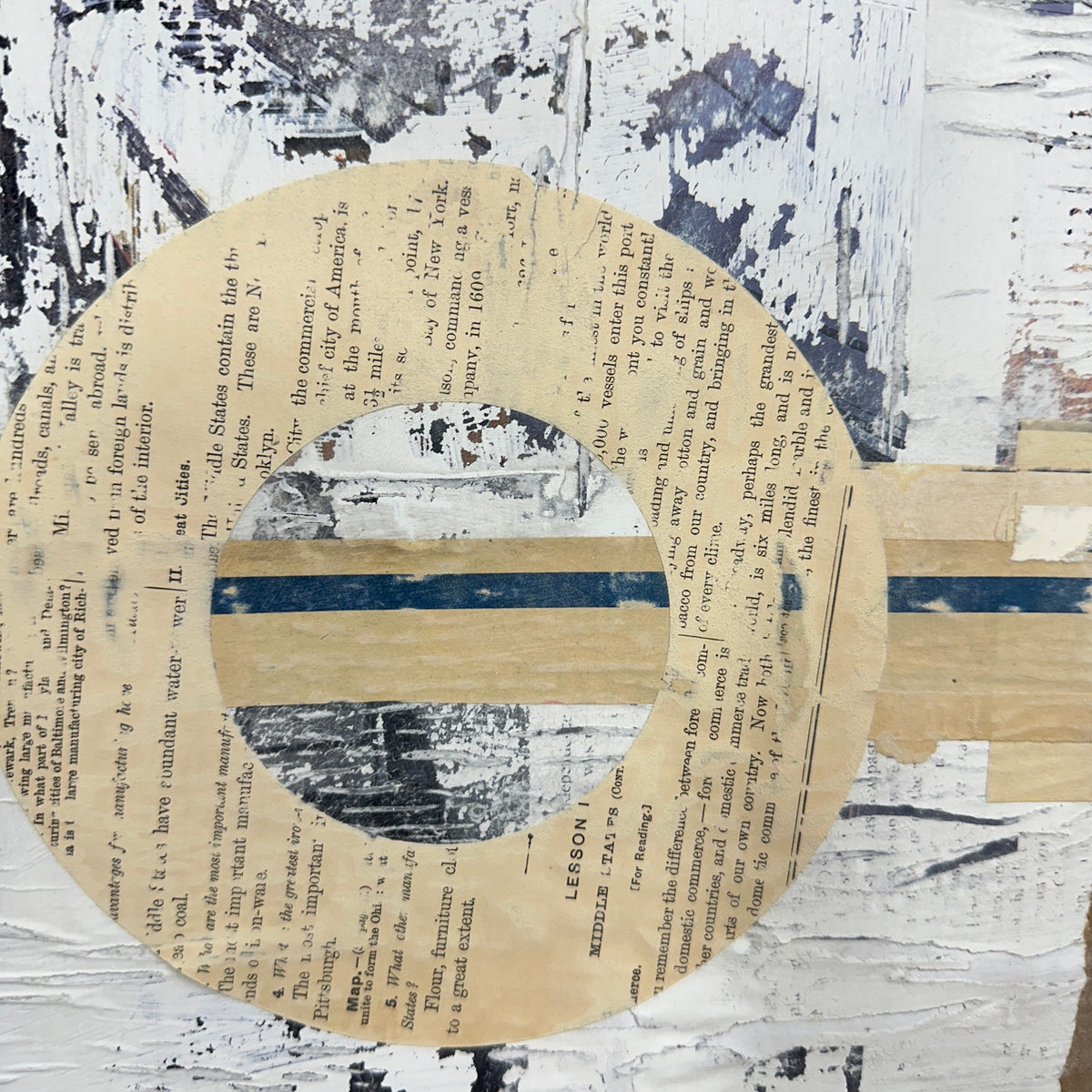 Original Mixed Media Modern Art Collage Painting 18x24 "Good Investment" Signed