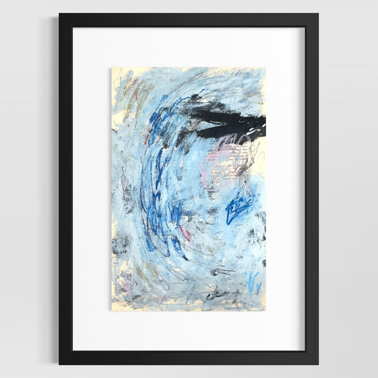 Original Abstract Modern Art Painting on Paper from 1875 Magazine #19 Signed