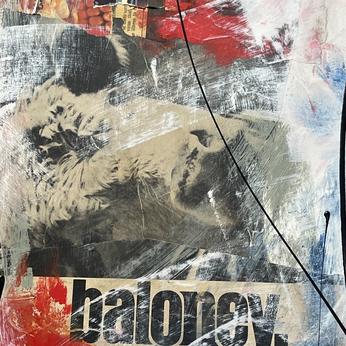 Original Mixed Media Abstract Art Painting 18x24 “Baloney" Signed