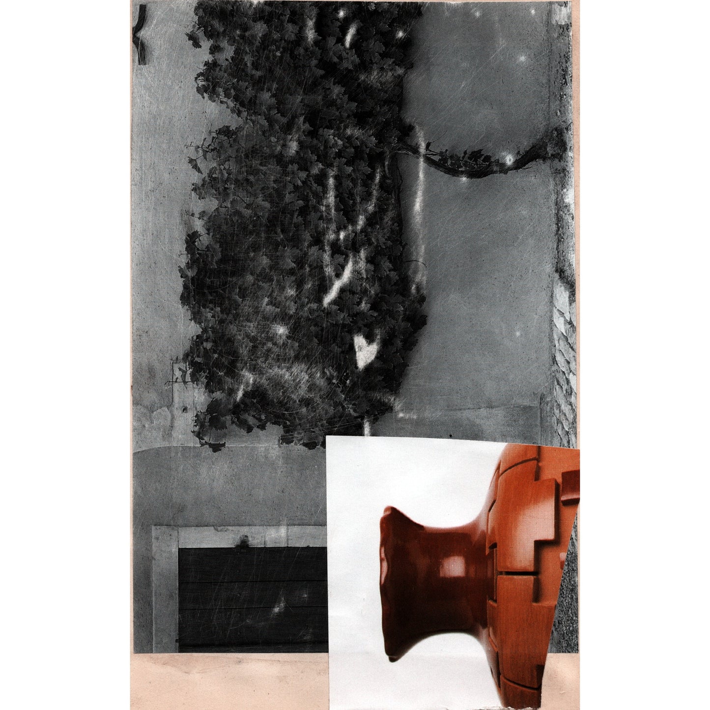 Original Mixed Media Modern Art Collage "Pelitic" 5.75x9" Signed