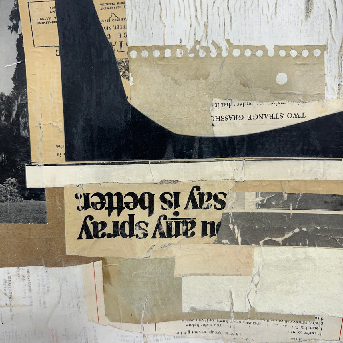 Original Mixed Media Modern Art Collage Painting 18x24 "Tutulus" Signed