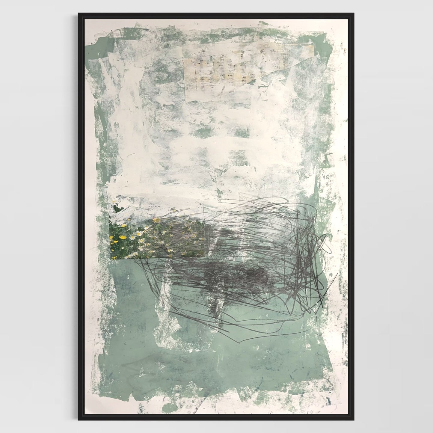 Original Mixed Media Abstract Modern Art Painting 24x36 "Troat" Signed