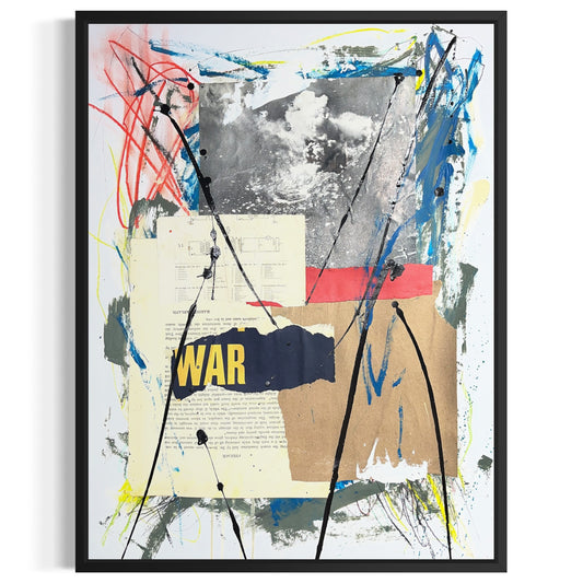 Original Mixed Media Abstract Modern Art Painting 18x24 "Spurion" Signed