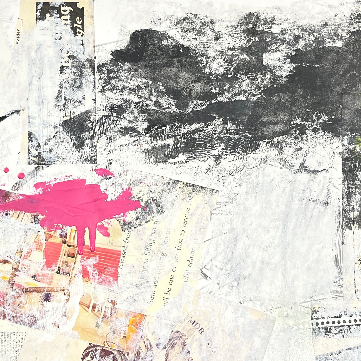 Original Mixed Media Abstract Modern Art Painting 18x24 "Tropism" Signed