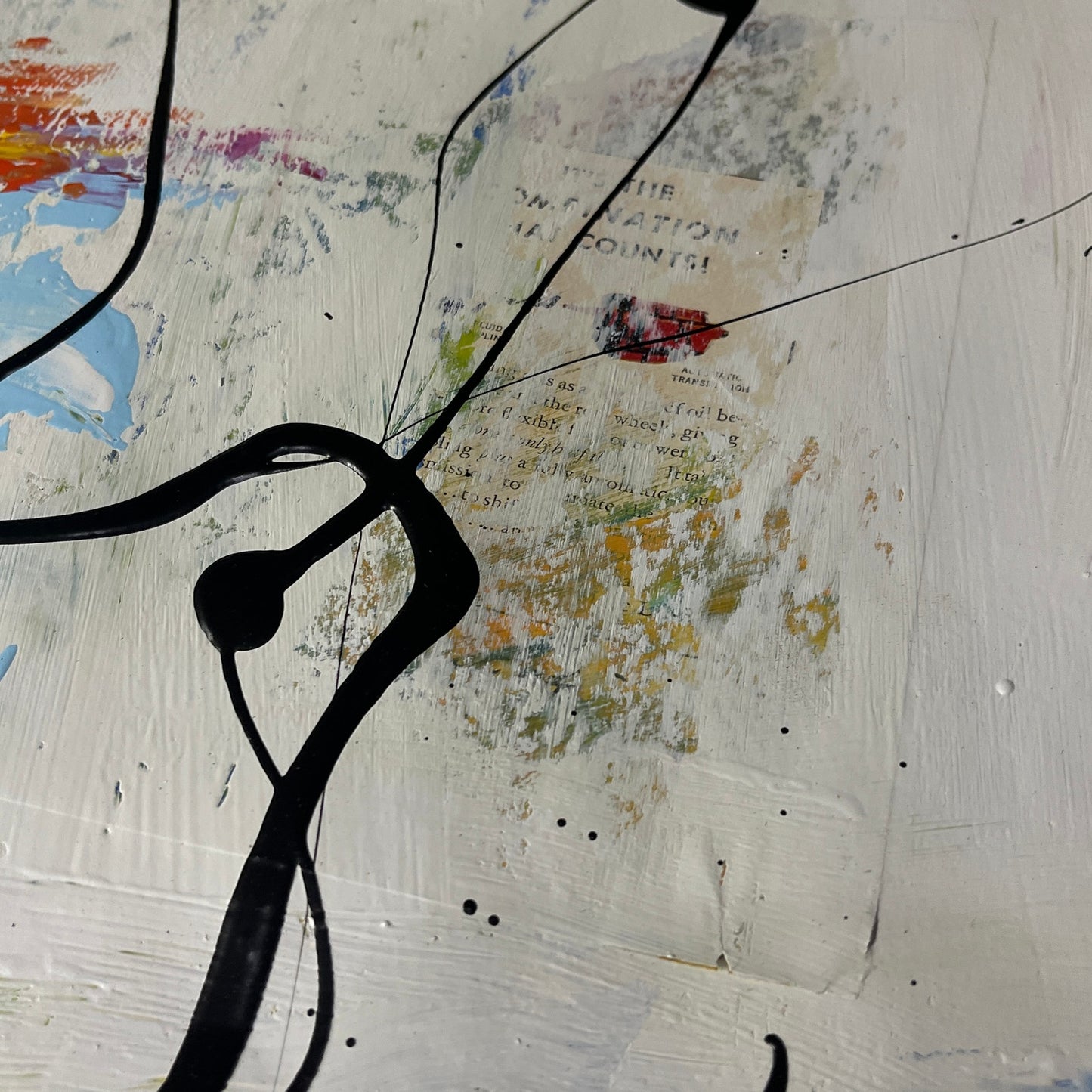 Original Mixed Media Abstract Art Painting 18x24 “Hydra-Matic" Signed