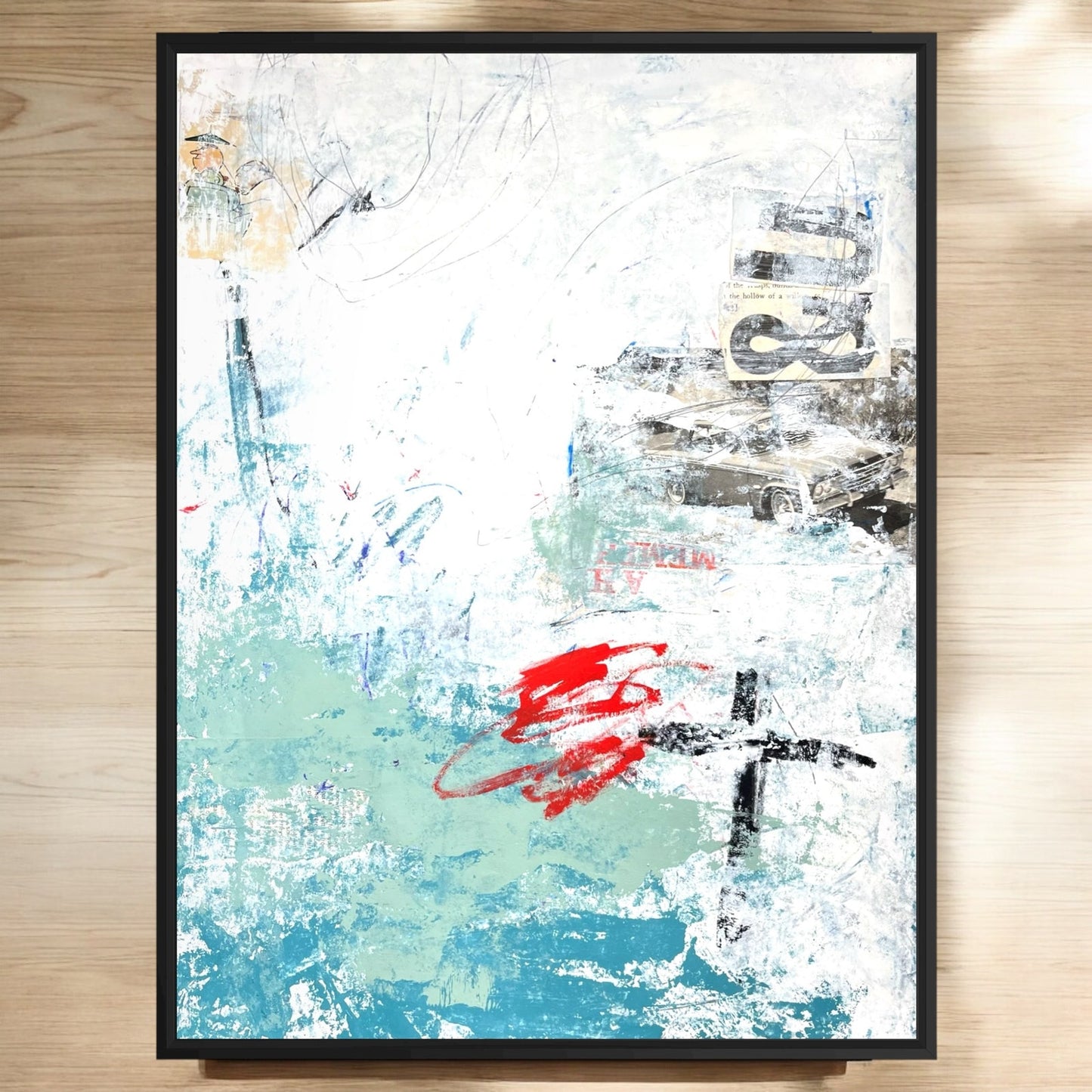 Original Mixed Media Abstract Modern Art Painting 18x24 "Paromoion" Signed