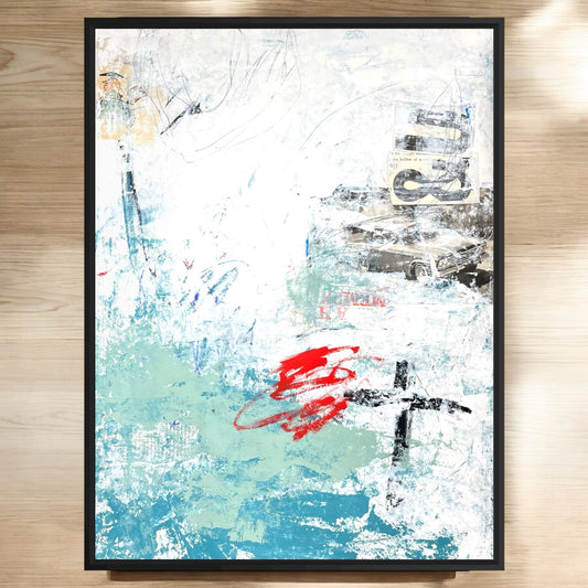 Original Mixed Media Abstract Modern Art Painting 18x24 "Paromoion" Signed