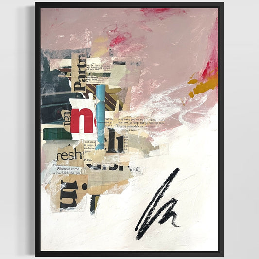 Original Abstract Modern Art Painting on Paper "Dupion" #38 Signed