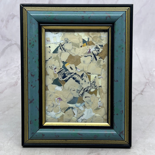 Original Framed Mixed Media Art Collage 5x7 "Periodic" TH2