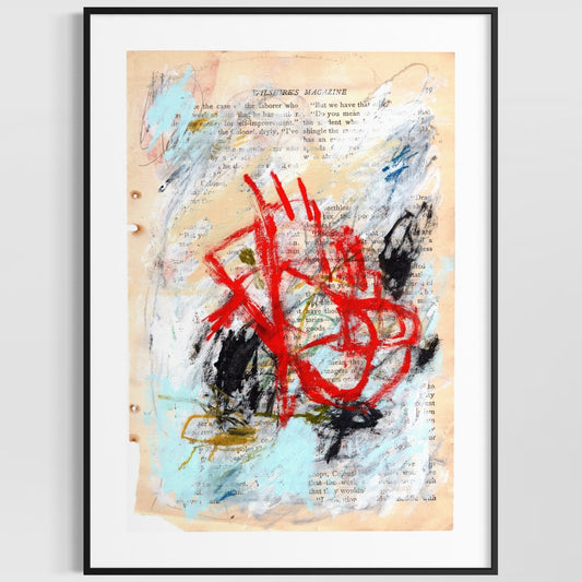 Original Abstract Modern Art Painting on Paper from 1902 Magazine #28 Signed