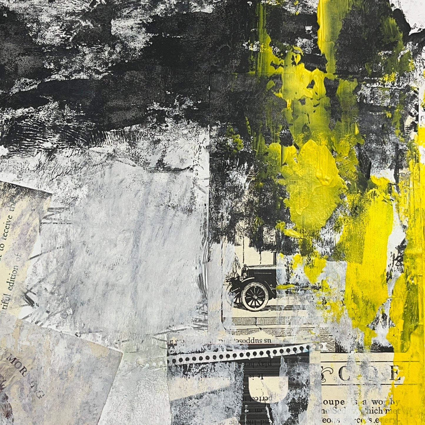 Original Mixed Media Abstract Modern Art Painting 18x24 "Tropism" Signed