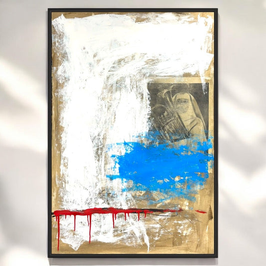 Original Mixed Media Abstract Modern Art Painting 24x36 "Soul Sister" Signed