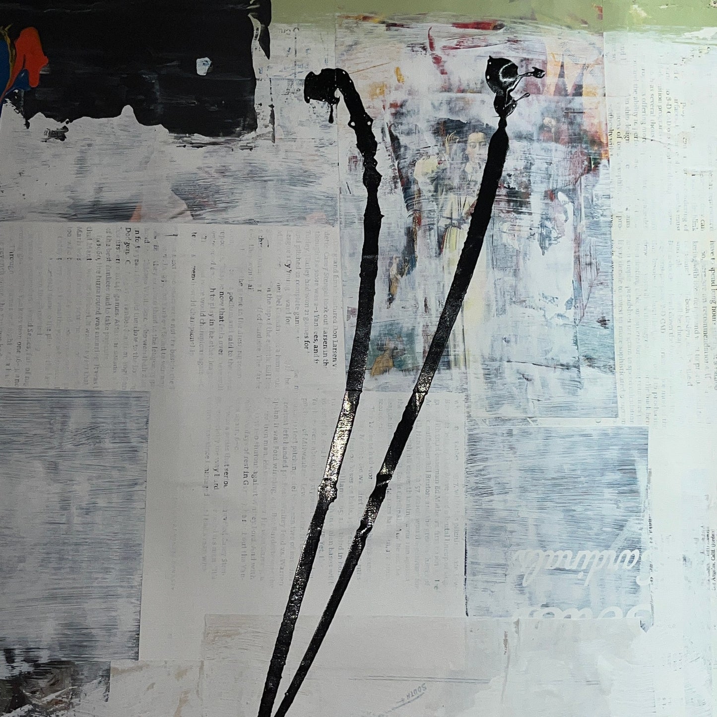 Original Mixed Media Abstract Modern Art Painting 18x24 "Polverine" Signed