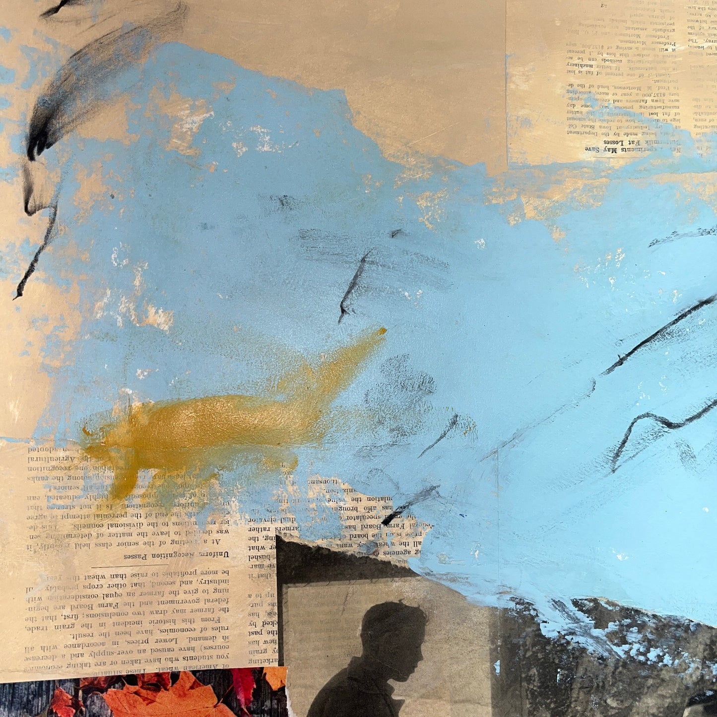 Original Mixed Media Abstract Modern Art Painting 18x24 "Profectitia" Signed