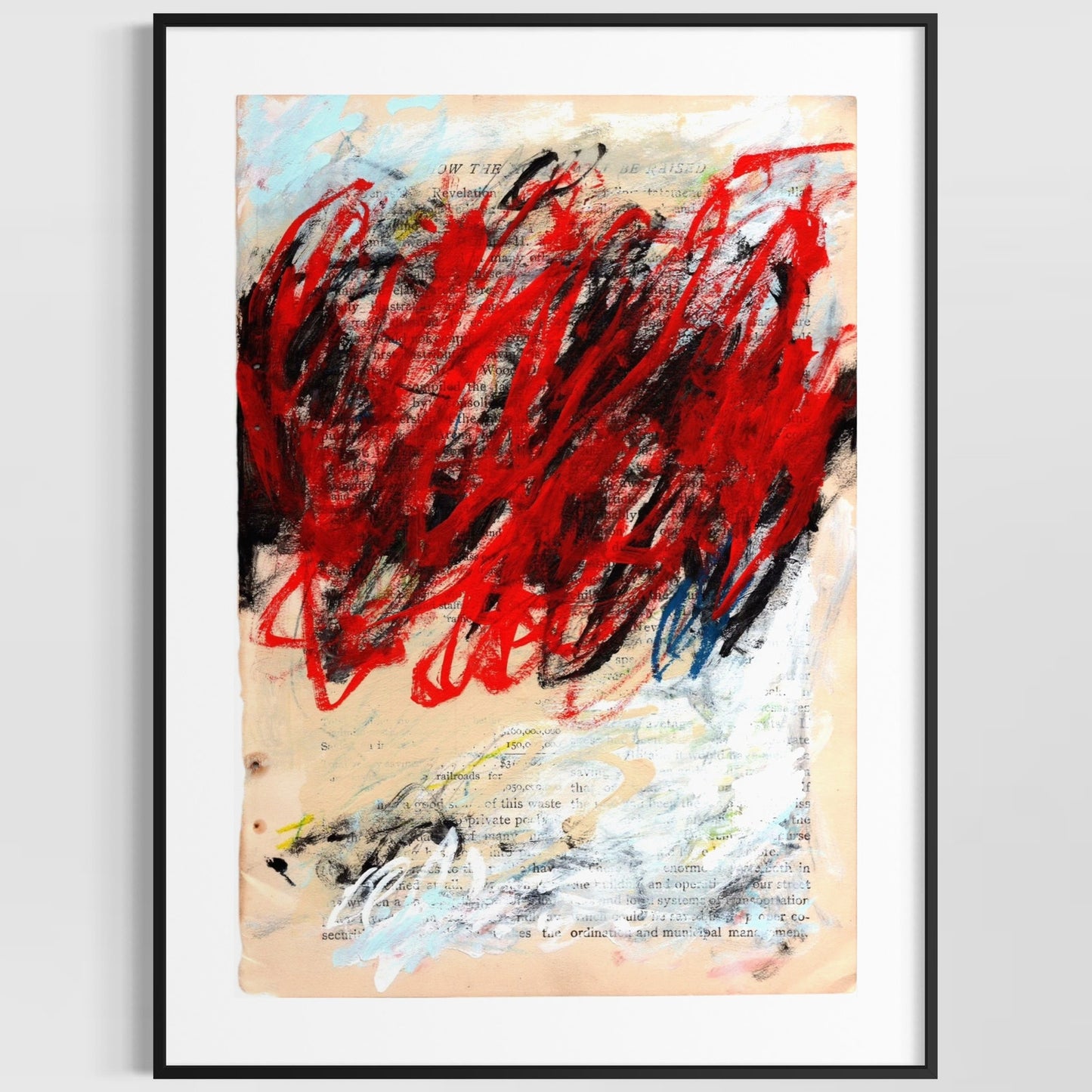 Original Abstract Modern Art Painting on Paper from 1902 Magazine #3 Signed