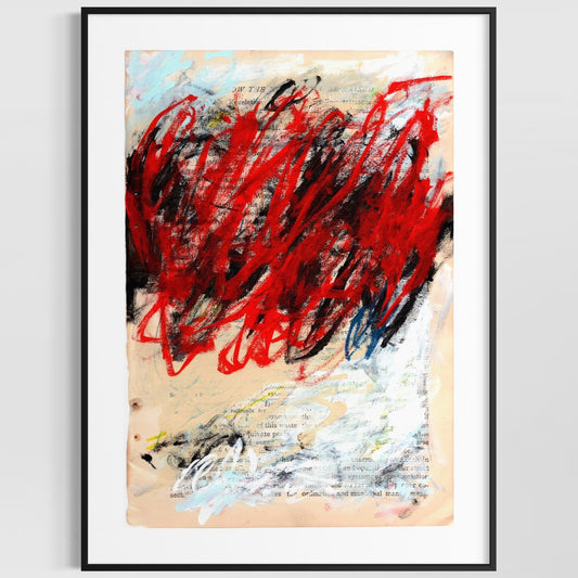 Original Abstract Modern Art Painting on Paper from 1902 Magazine #3 Signed