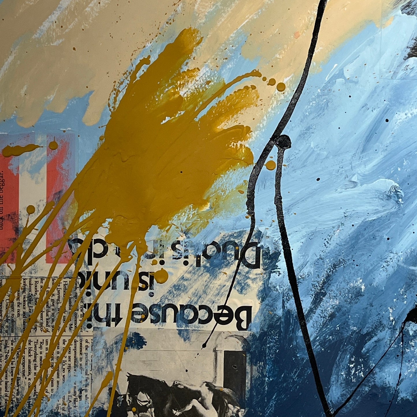 Original Mixed Media Abstract Modern Art Painting 18x24 "Surd" Signed