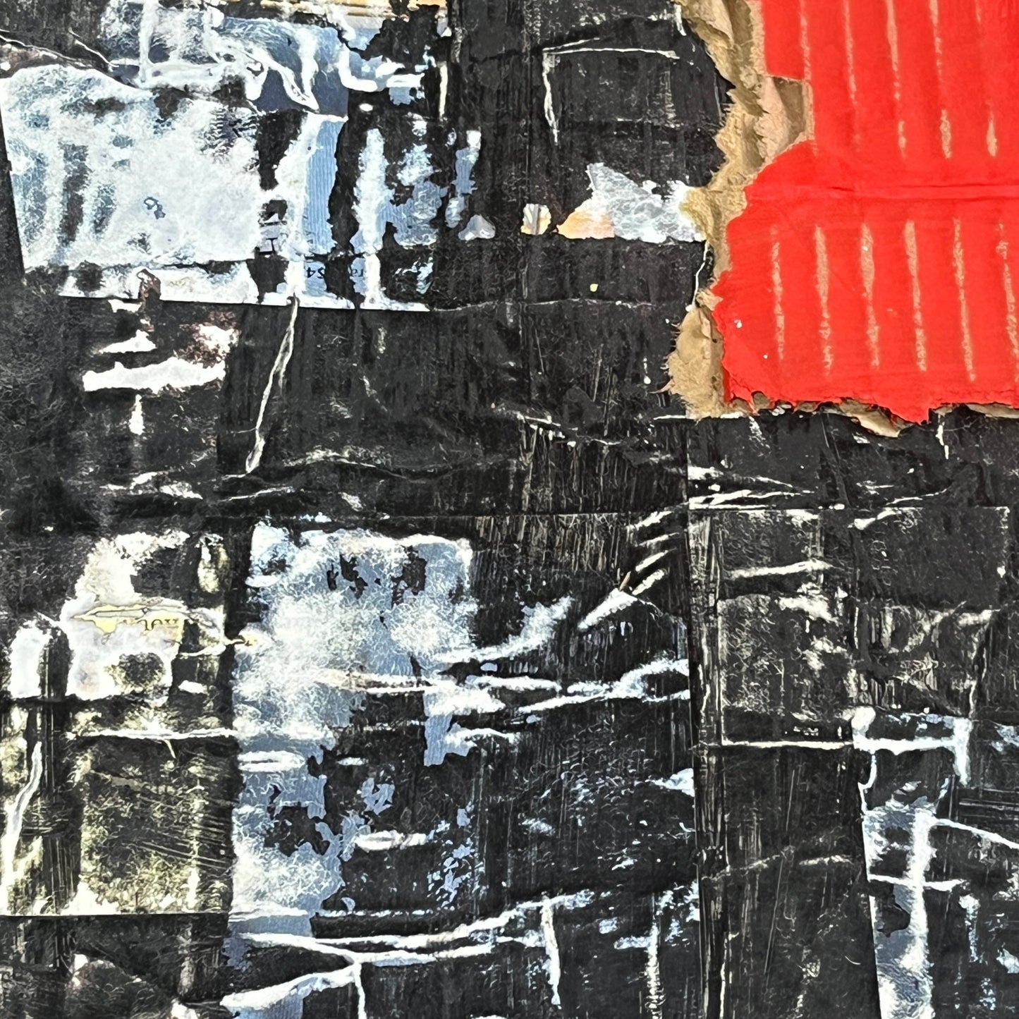 Original Framed Minimalist Modern Art Collage Painting 12x18 "Verst"
