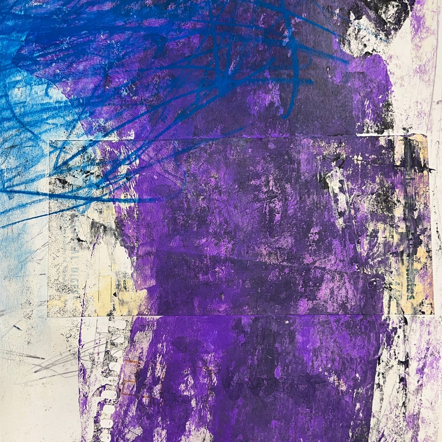 Original Mixed Media Abstract Modern Art Painting 18x24 "Syringadenous" Signed