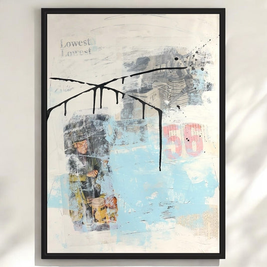 Original Mixed Media Abstract Modern Art Painting 18x24 "Kish" Signed