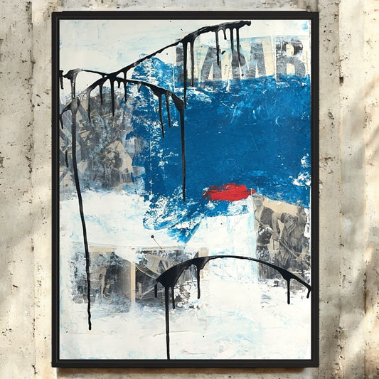 Original Mixed Media Abstract Modern Art Painting 18x24 "LAMB" Signed