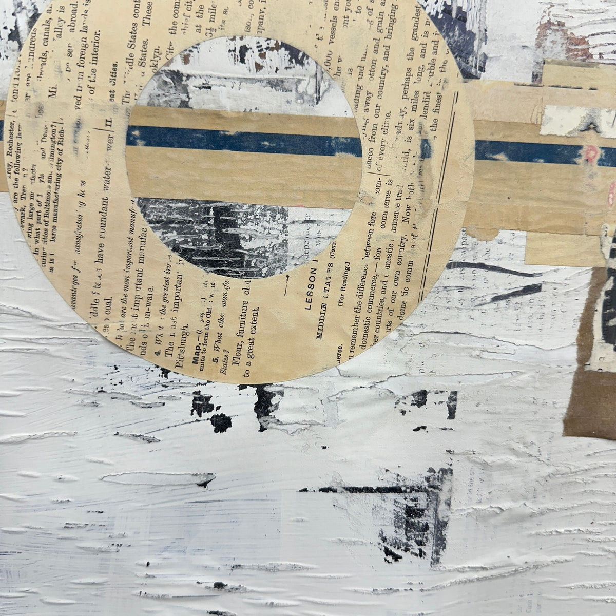 Original Mixed Media Modern Art Collage Painting 18x24 "Good Investment" Signed