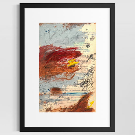 Original Abstract Modern Art Painting on Paper from 1875 Magazine #18 Signed