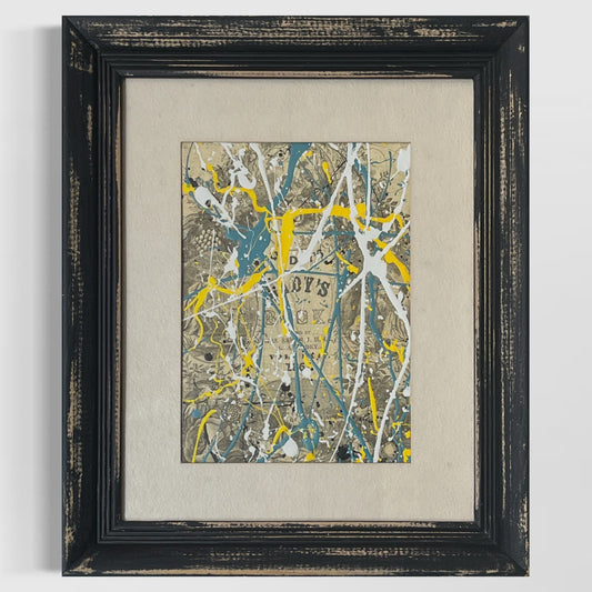 Original Framed Mixed Media Abstract Art Painting "1861" 10x12 w/ COA