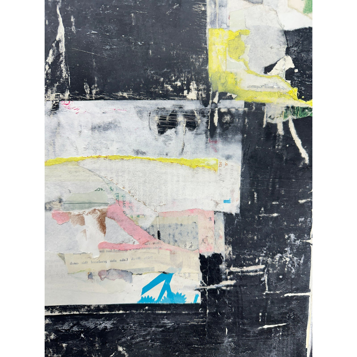 Original Mixed Media Modern Art Collage Painting 18x24 "Gramercy" Signed
