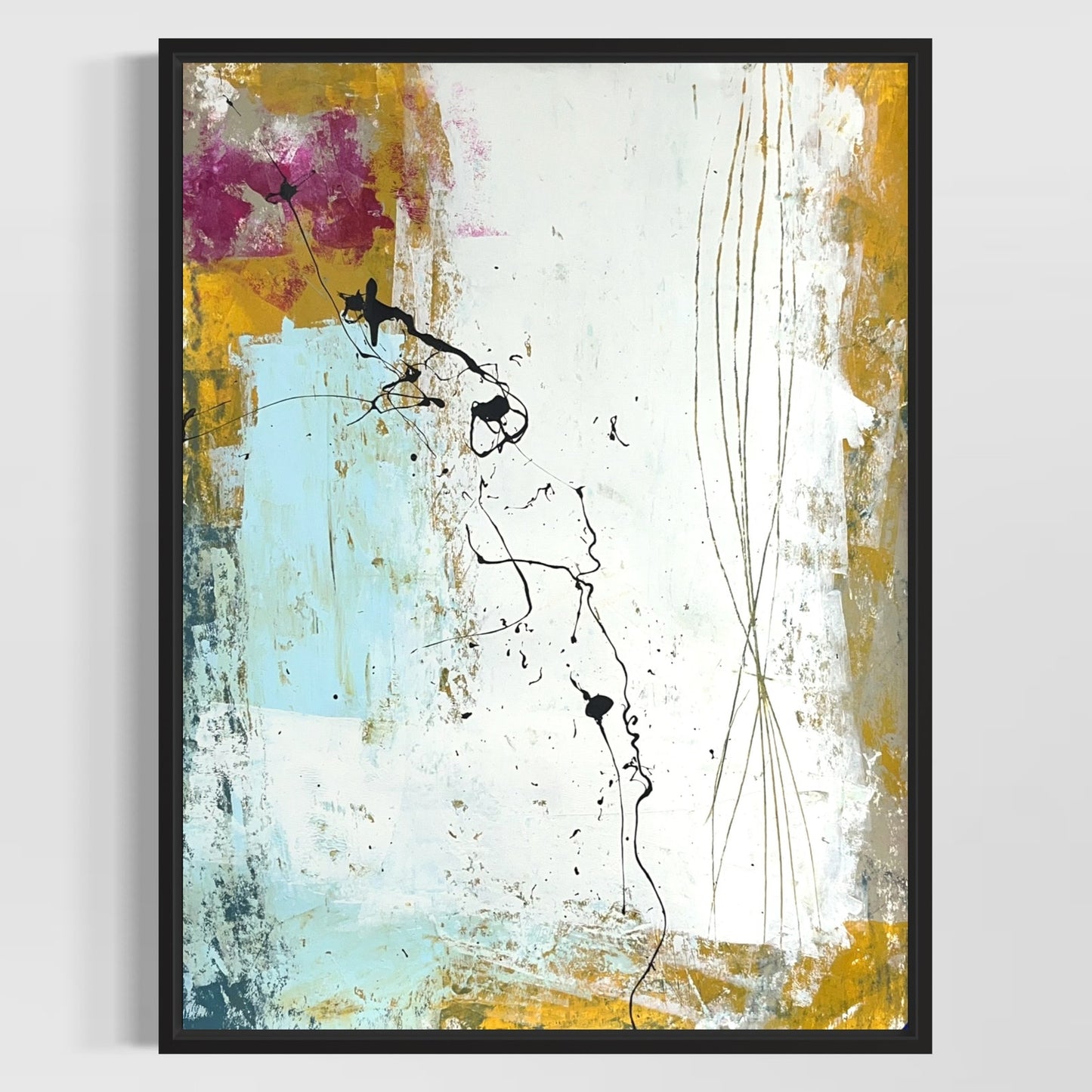 Original Mixed Media Abstract Modern Art Painting 18x24 "Lorimer" Signed