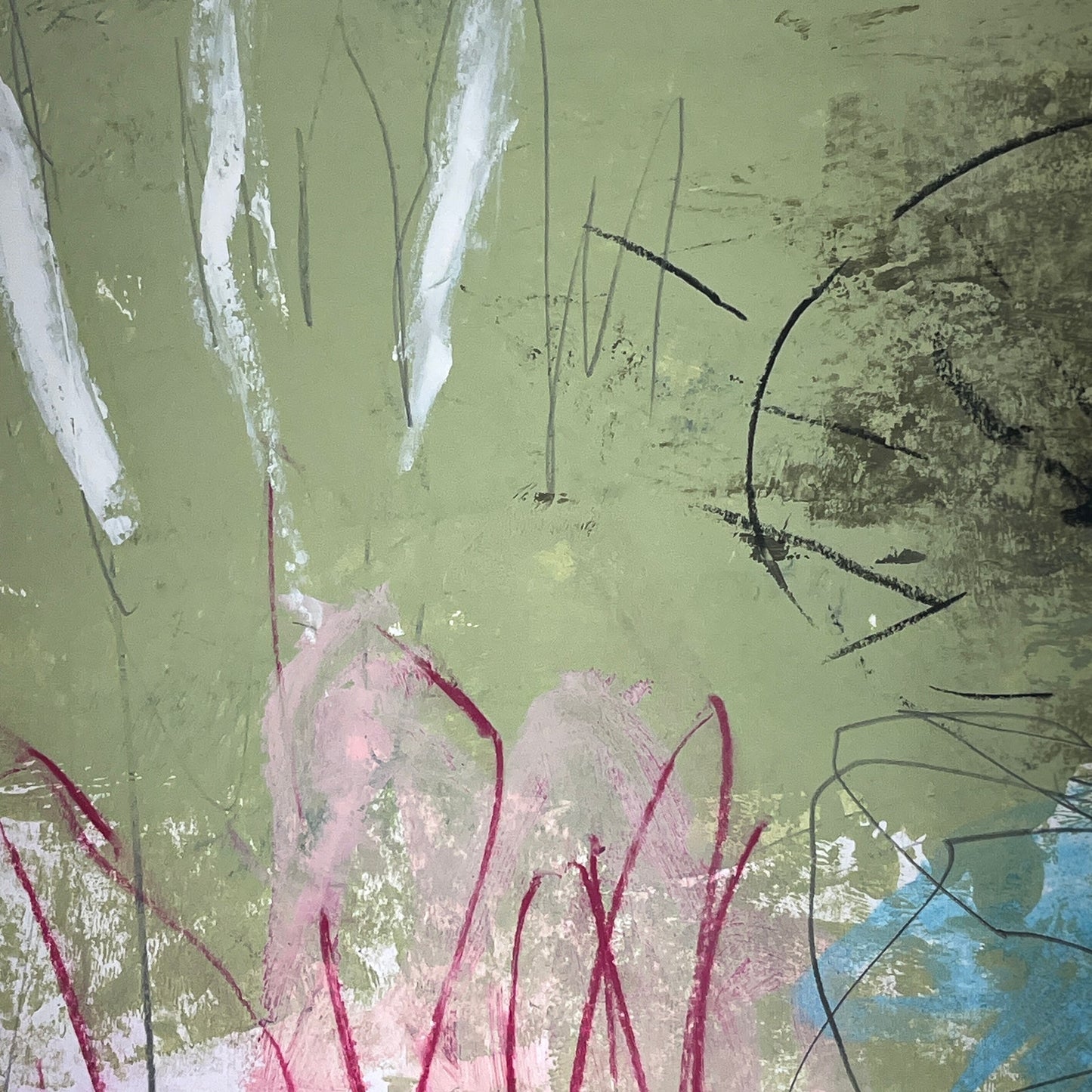 Original Mixed Media Abstract Modern Art Painting 18x24 "Fane" Signed