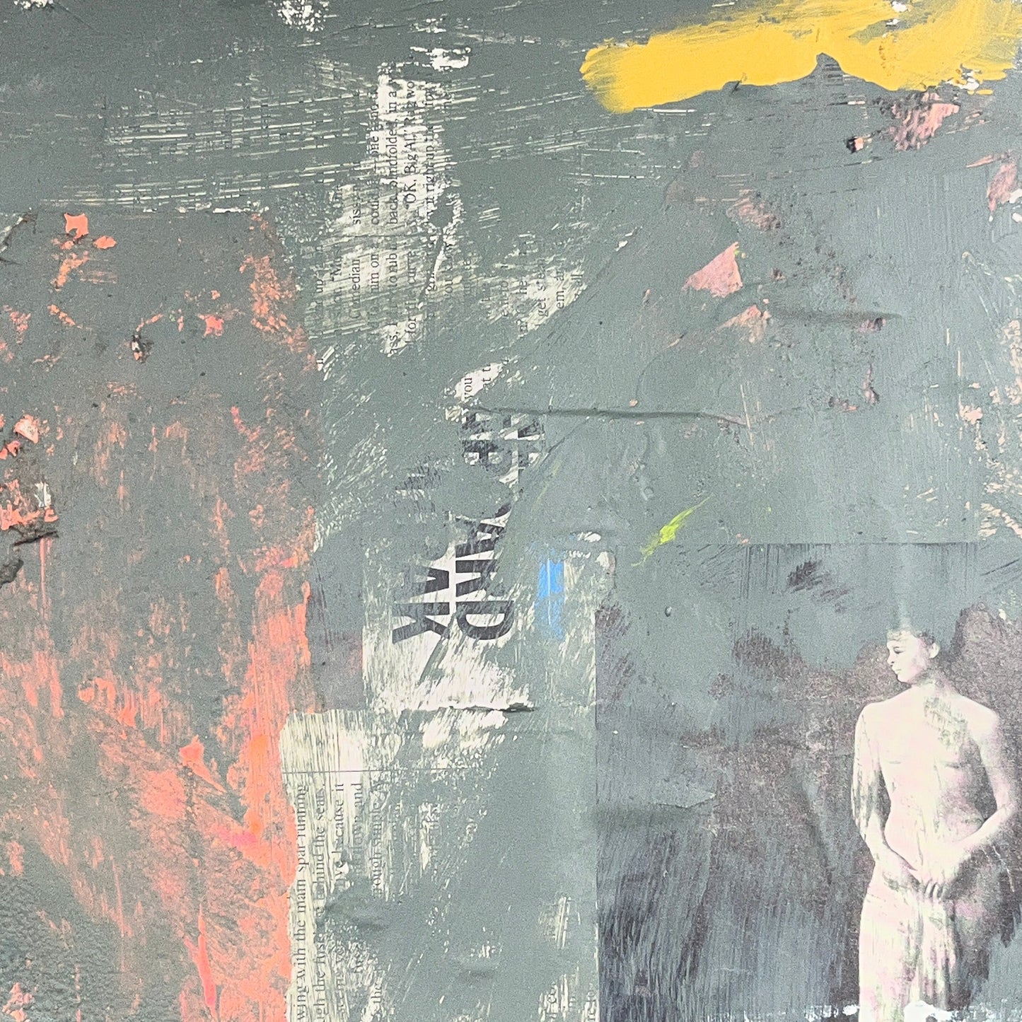 Original Mixed Media Abstract Modern Art Painting 18x24 "Imprimatur" Signed