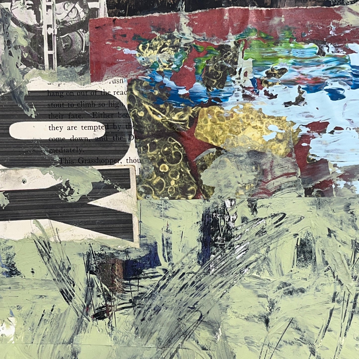 Original Mixed Media Abstract Modern Art Painting 18x24 "Ptarmic" Signed