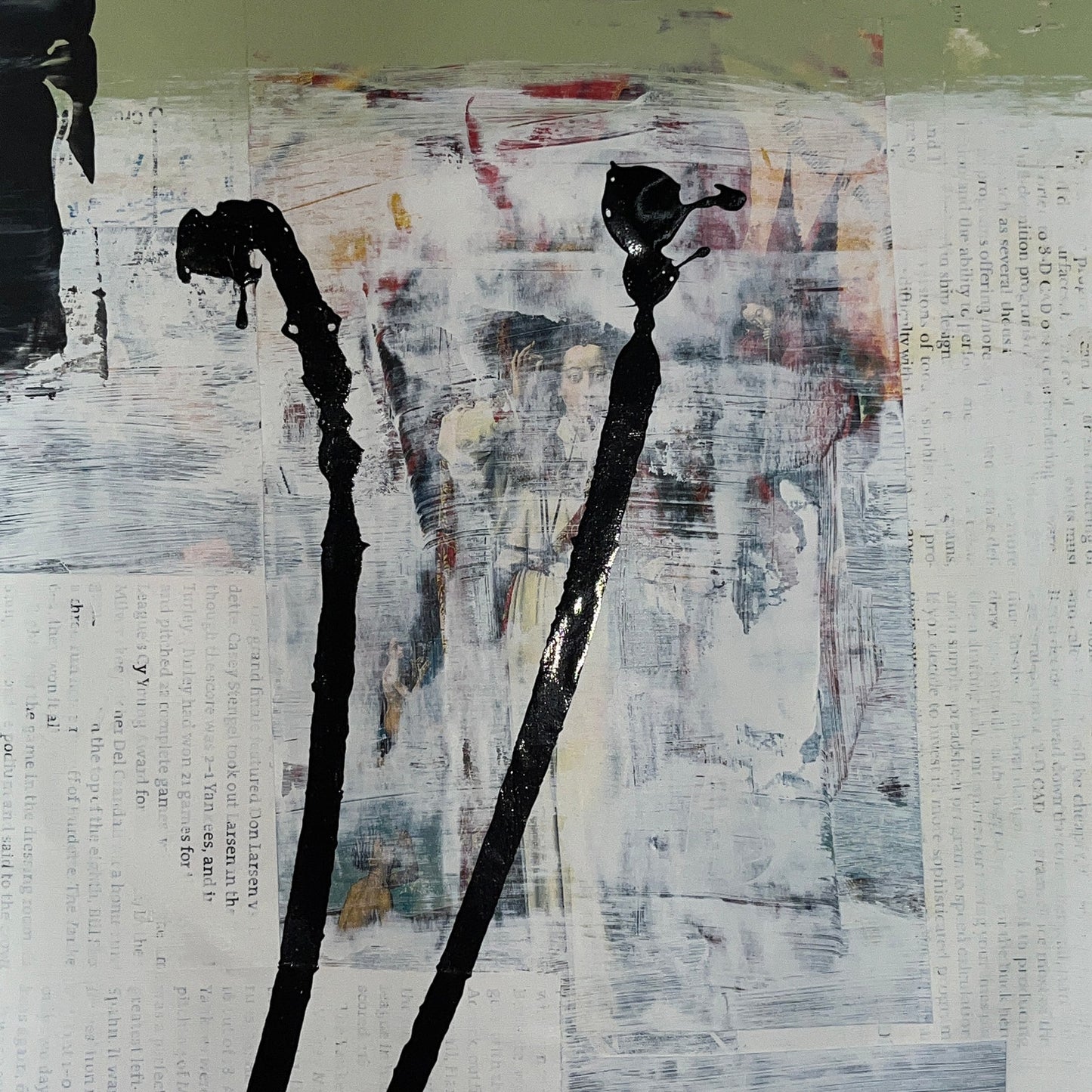 Original Mixed Media Abstract Modern Art Painting 18x24 "Polverine" Signed