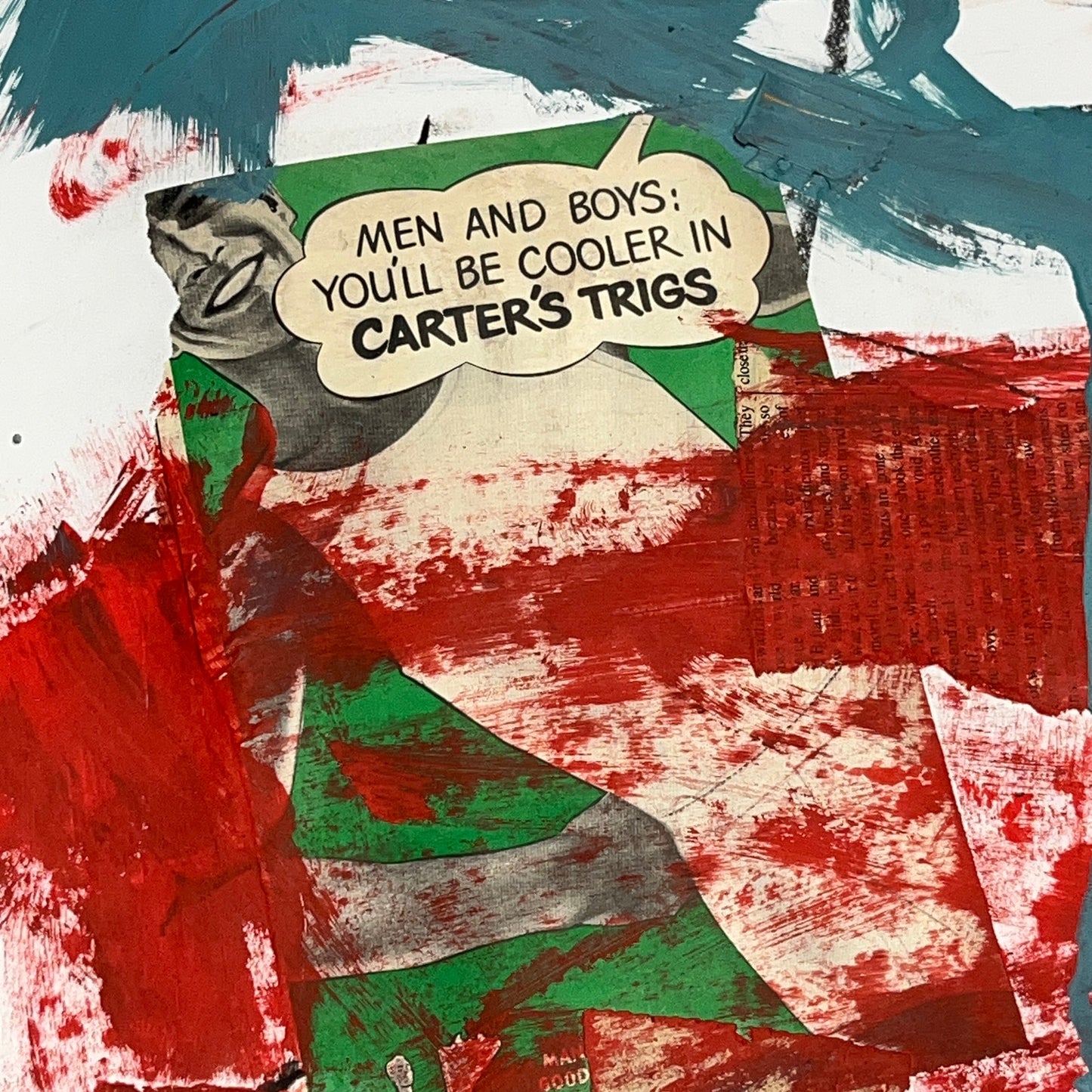 Original Mixed Media Abstract Art Painting 18x24 “Carter's Trigs" Signed