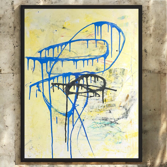 Original Mixed Media Abstract Modern Art Painting 18x24 "Vertant" Signed
