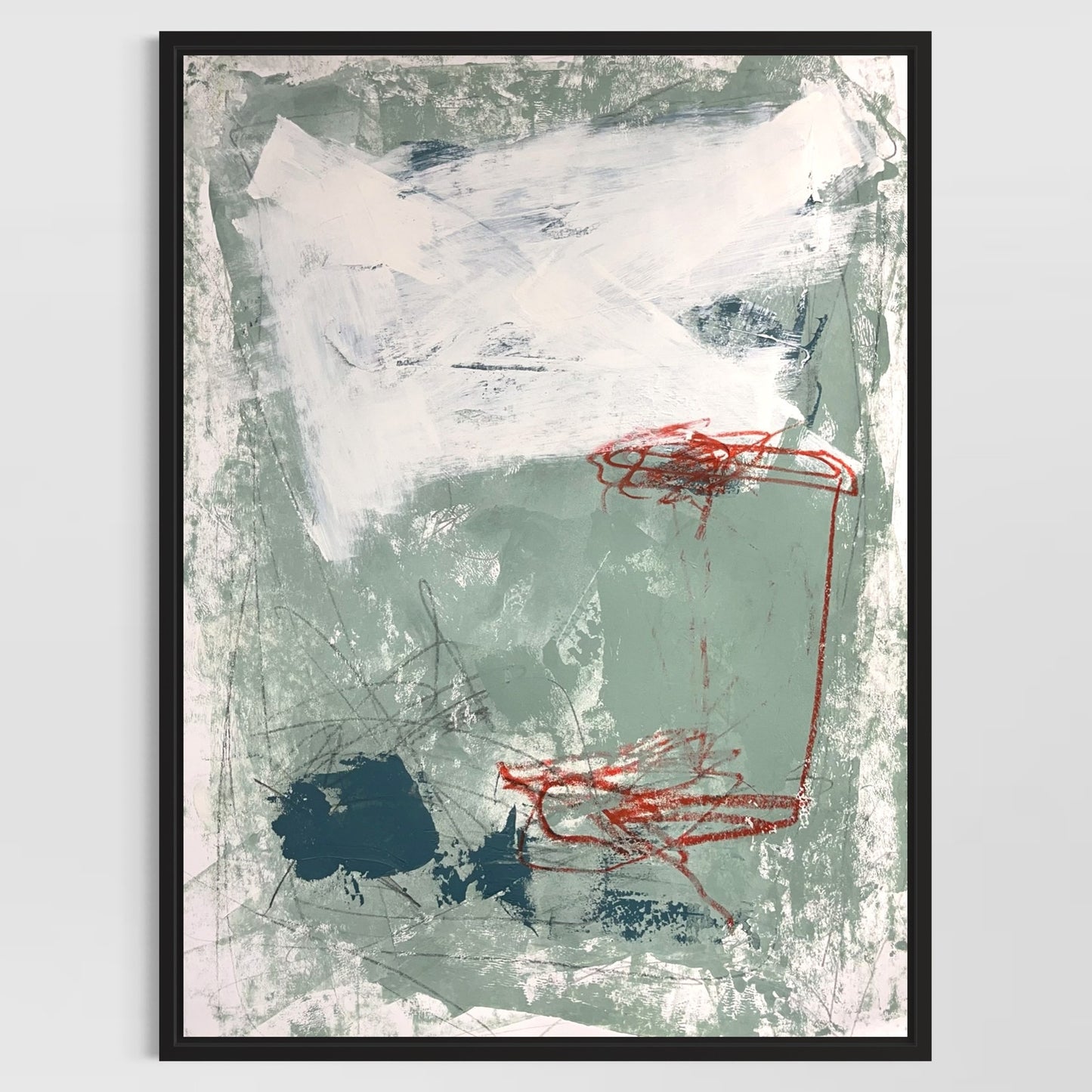 Original Mixed Media Abstract Modern Art Painting 18x24 "Ibidine" Signed