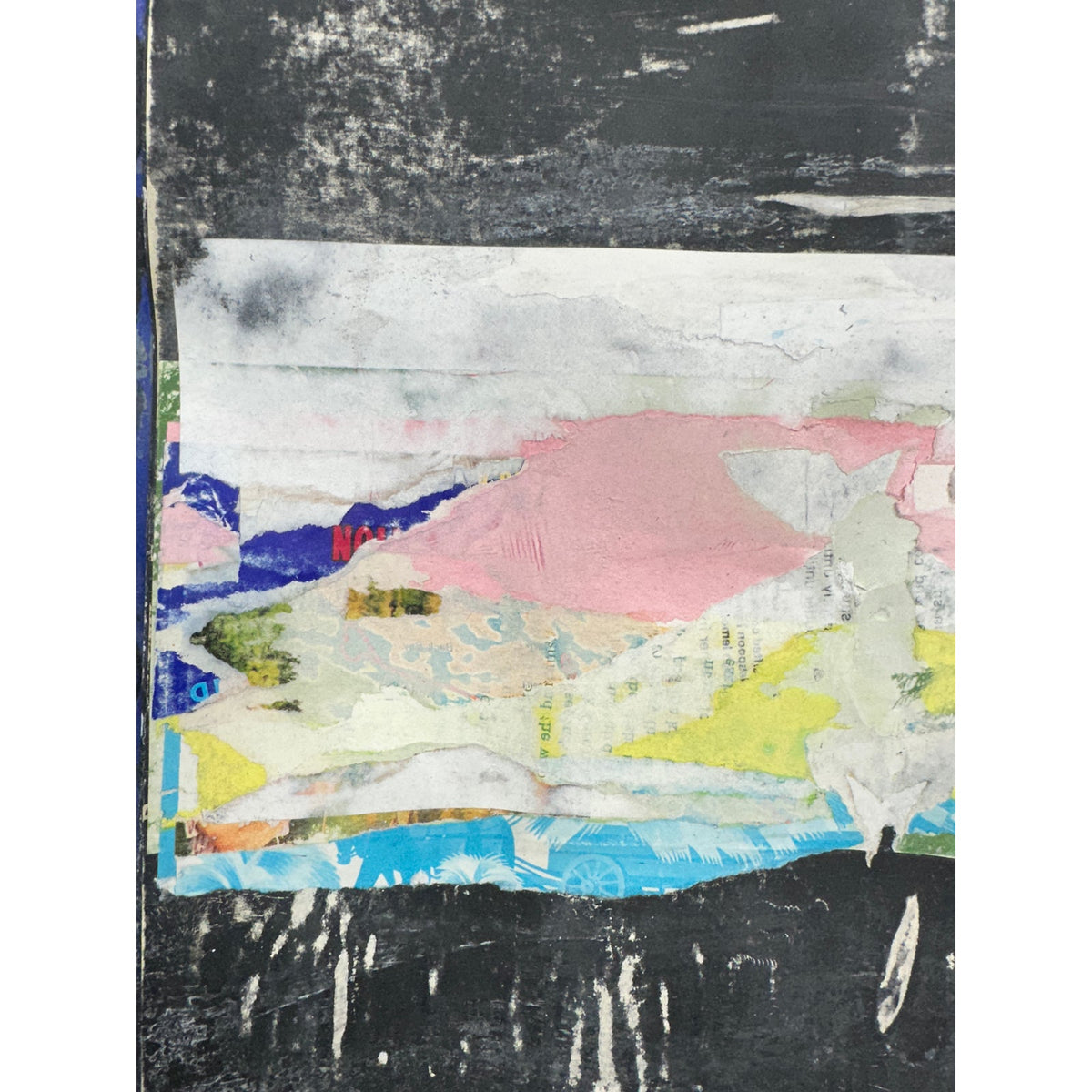 Original Mixed Media Modern Art Collage Painting 18x24 "Gramercy" Signed