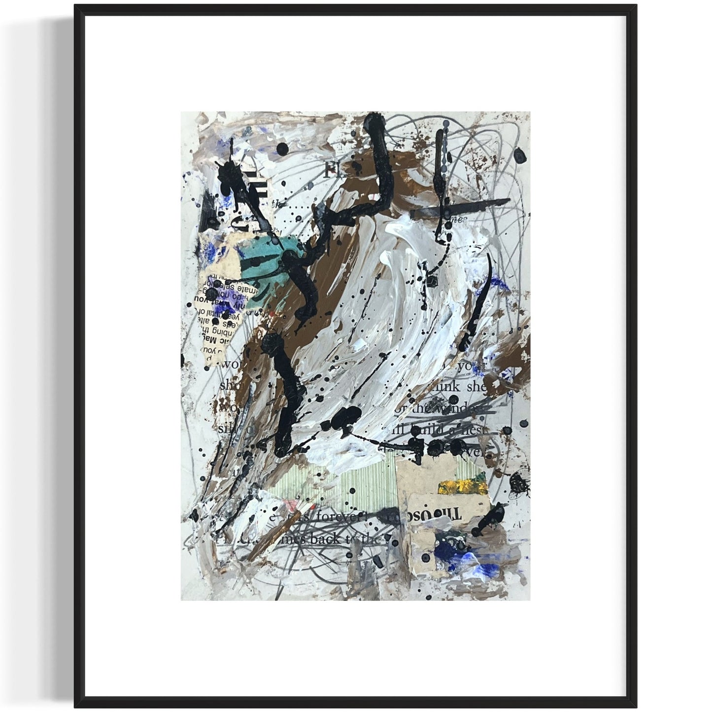 Original Abstract Modern Art Bird Painting "Phoebe" Signed