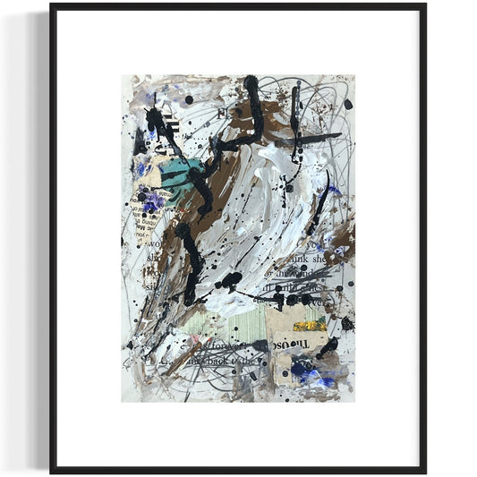Original Abstract Modern Art Bird Painting "Phoebe" Signed