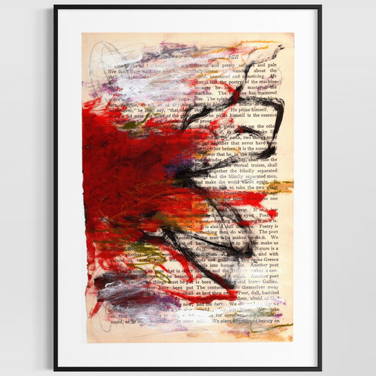 Original Abstract Modern Art Painting on Paper from 1902 Magazine #9 Signed