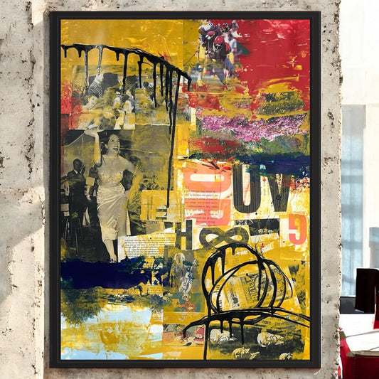 Original Mixed Media Abstract Modern Art Painting 18x24 "Phaeism" Signed