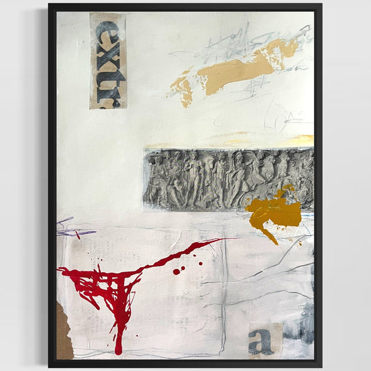 Original Abstract Modern Art Painting on Paper "Monial" #40 Signed