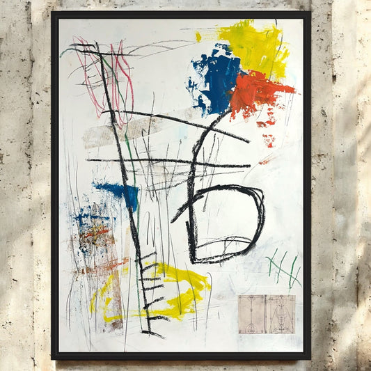 Original Mixed Media Abstract Modern Art Painting 18x24 "Cheliferous" Signed