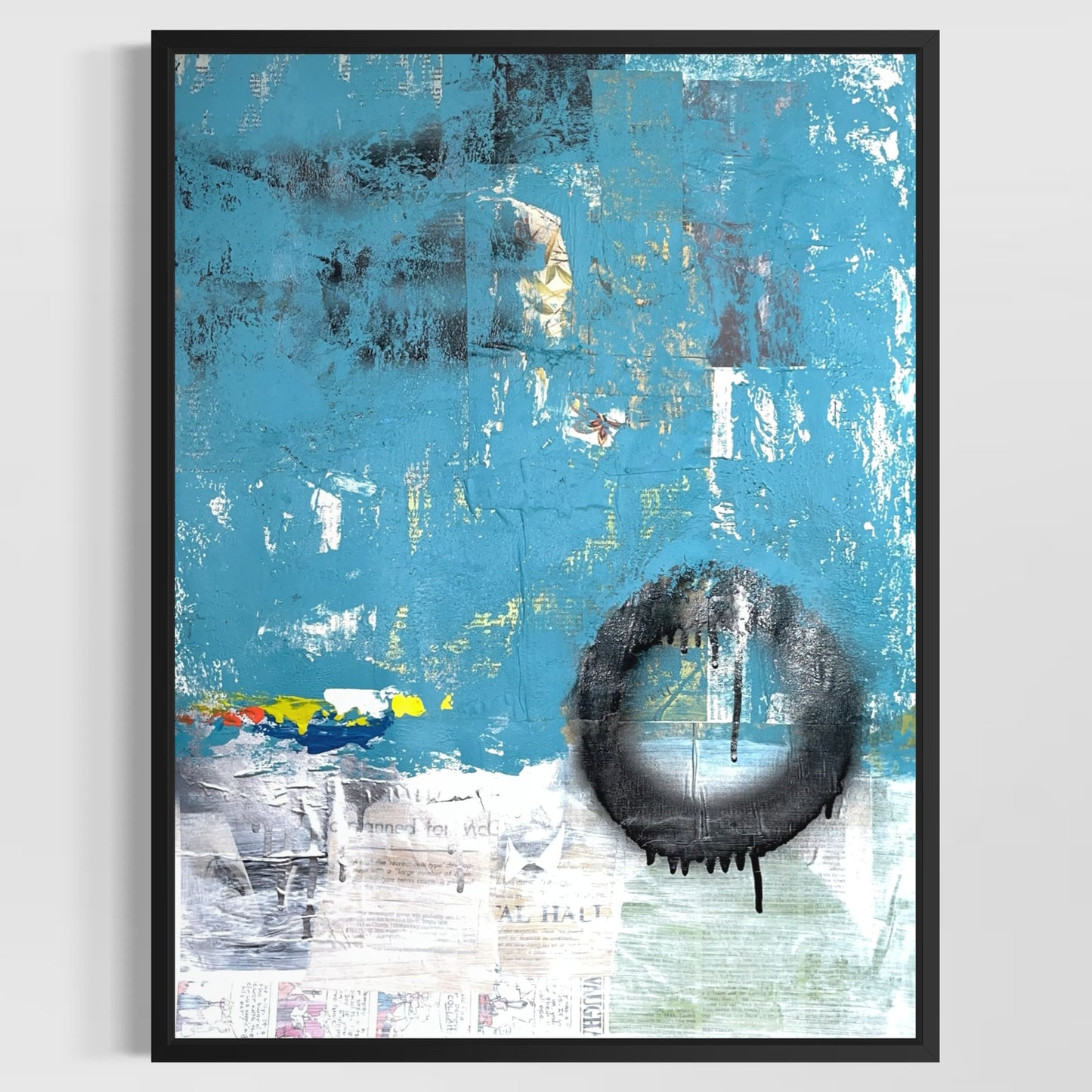 Original Mixed Media Abstract Modern Art Painting 18x24 "Multitarian" Signed