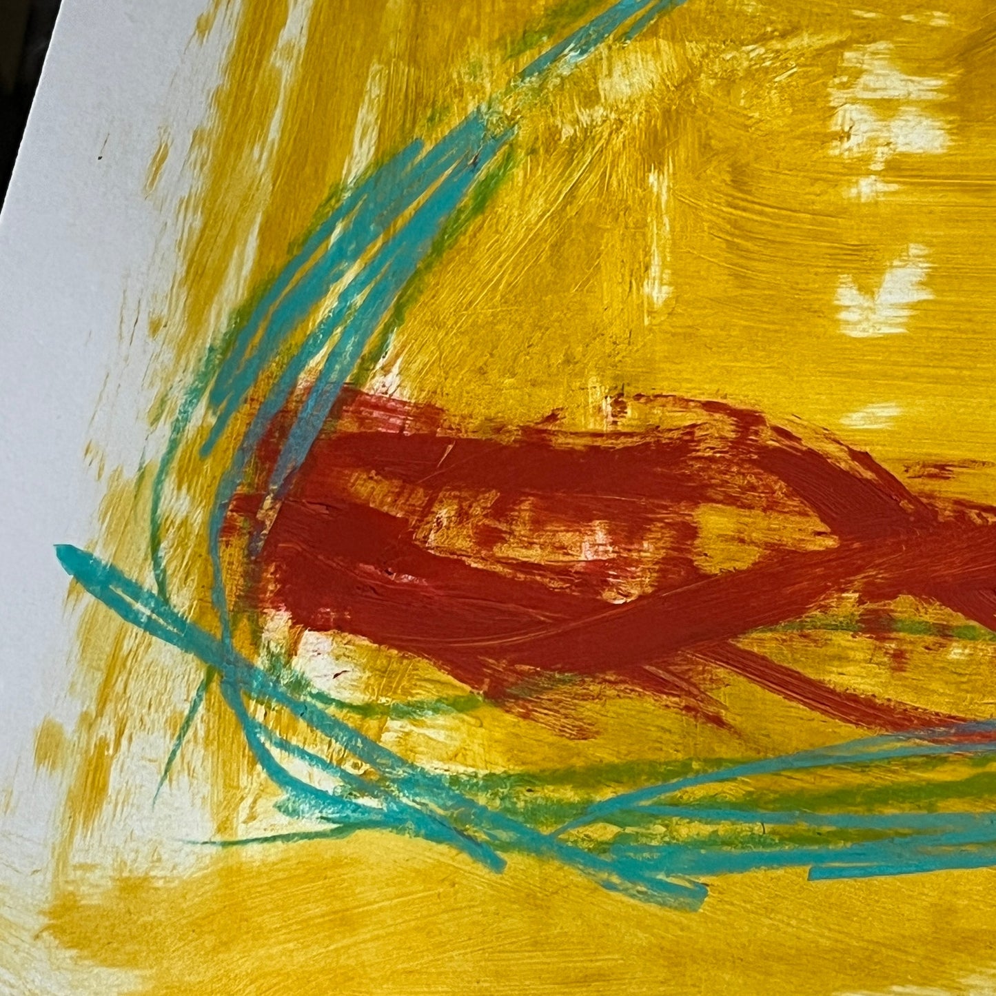 Original Mixed Media Abstract Art Painting 18x24 “Boat Race" Signed