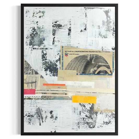 Original Mixed Media Modern Art Collage Painting 18x24 "Dysgenesis" Signed
