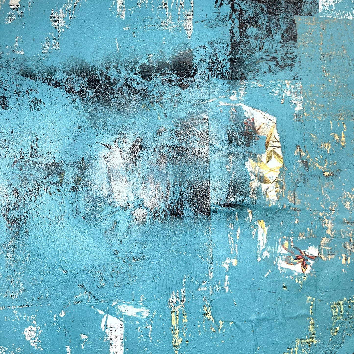 Original Mixed Media Abstract Modern Art Painting 18x24 "Multitarian" Signed