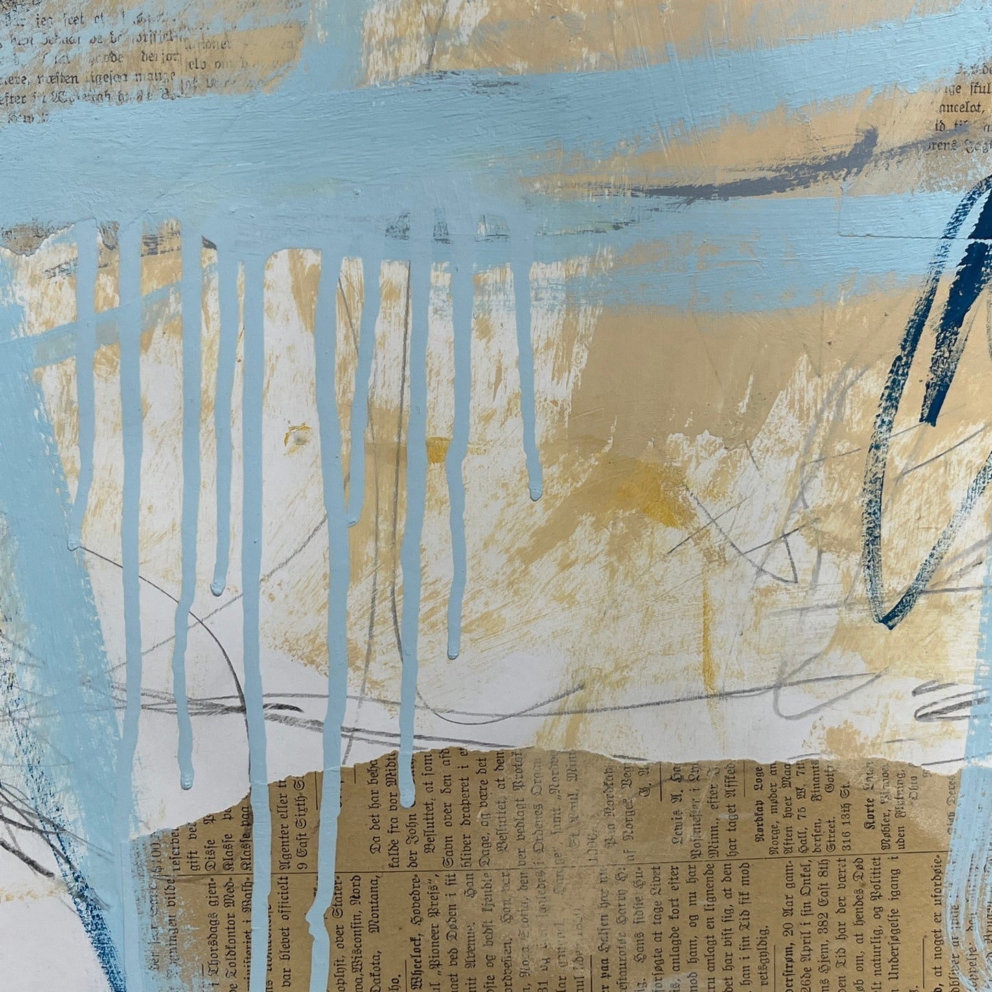 Original Mixed Media Abstract Modern Art Painting 18x24 "Pruniferous" Signed