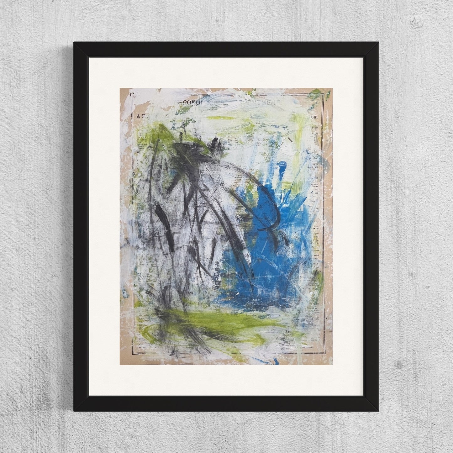 Original Mixed Media Abstract Art Painting "History of the Earth I"